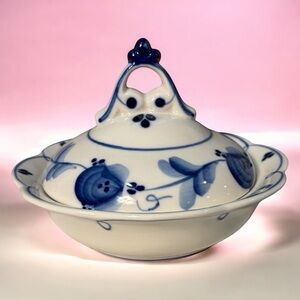 VINTAGE LOMONOSOV RUSSIAN IMPERIAL DOUBLE EAGLE COVERED COMPOTE BOWL